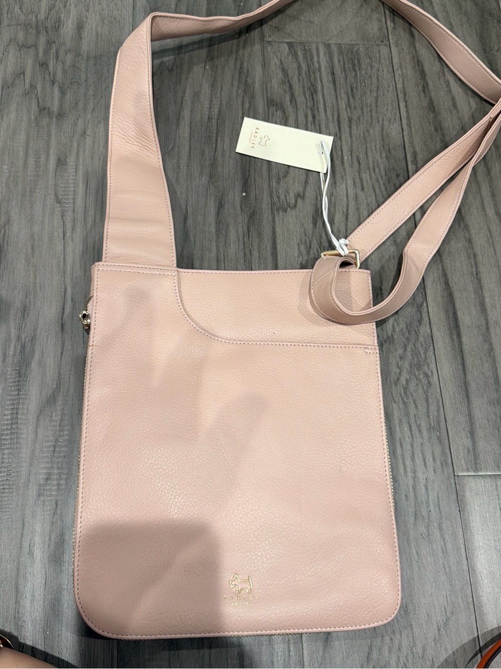 RADLEY LONDON Blush Pink Pebbled Crossbody Bag